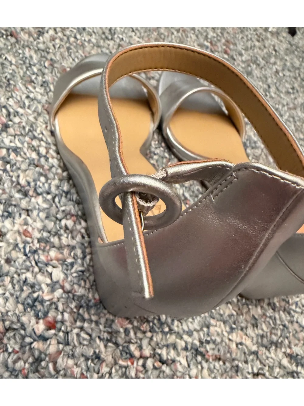 Women’s 11 wedge heels silver 3” heel